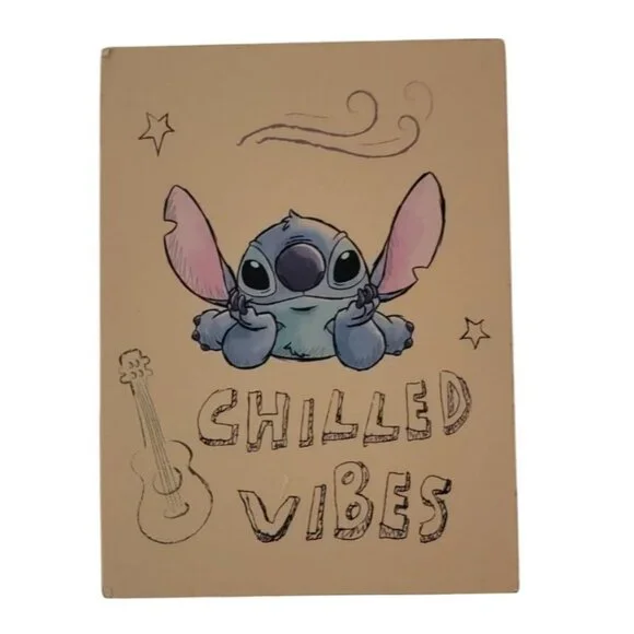 Disney Stitch Wooden Pencil Cup Organizer – “Chilled Vibes / Aloha” – MDF – NEW - Picture 4 of 6